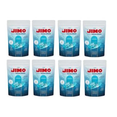 Imagem de Kit 8 Jimo Lava Maquinas Com 2 Pastilhas de 17g Para Limpar Maquina de Lavar Louças