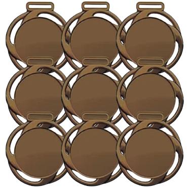 Imagem de Kit com 10 Medalhas Rema Premiação Linha Ref. 271 52mm Cor Bronze