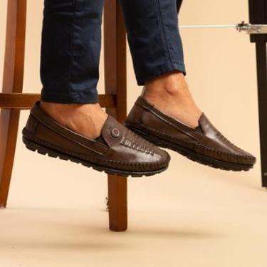 Imagem de Mocassim Casual Masculino Sapatilha Casual em Couro Legitimo-Masculino