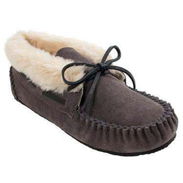 Imagem de Minnetonka Bota feminina Chrissy Slipper, Cinza, 36