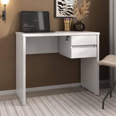 Imagem de Kit 2 Peças com Escrivaninha Minimalista e Gaveteiro Suspenso Organizador Branco