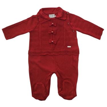 Imagem de Macacão Tricot bebe fem Noruega Vermelho