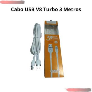 Imagem de Cabo Usb V8 Samsung Compatível com modelos Galaxy S3 S4 S5 S6 S7 A10 A