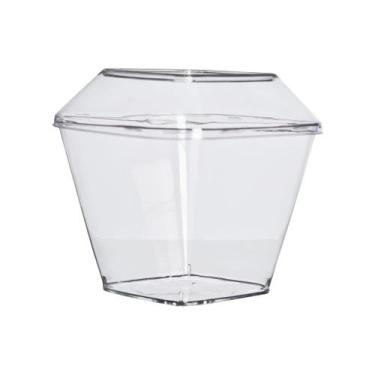 Imagem de Kit pote/tampa 180 ml. cristal c/ 10 un. - STRAWPLAST