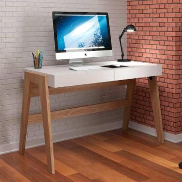 Imagem de Mesa Escrivaninha Vintage Para Escritório Com 2 Gavetas - Artesano E, 