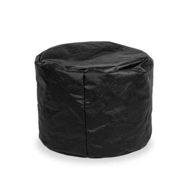 Imagem de Apoio Para Pés Preto Descanso Para Pés Com Enchimento - Só Puff