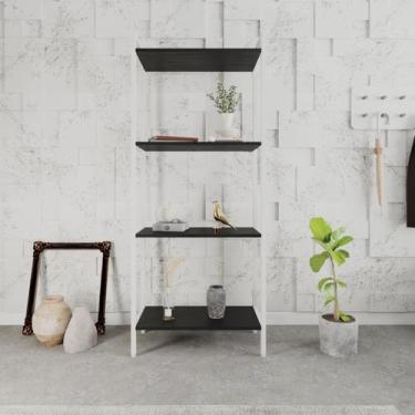 Imagem de Estante para Livros Industrial Aço Multiuso 4 Prateleiras 146cmx60cm A
