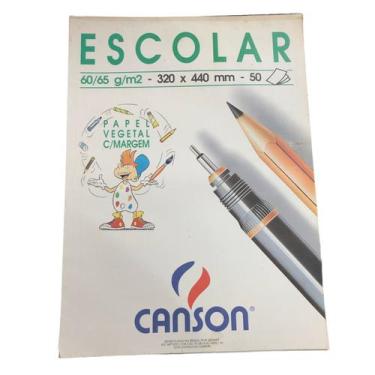 Imagem de Bloco de Papel Vegetal com Margem 50 folhas Canson