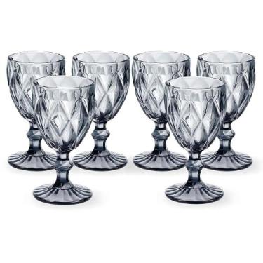 Imagem de Taça Vidro Diamante 340ml Copo Água Suco Quality Home - Qhouse Com e I