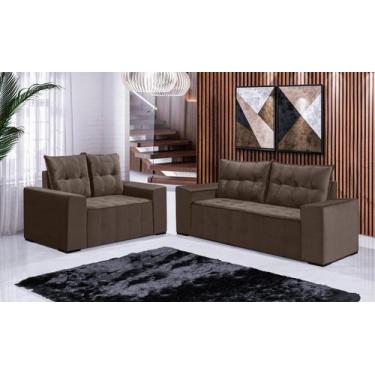 Imagem de Conjunto Sofá de Veludo 3 e 2 lugares ESTILO ESTOFADOS Las Vegas 2,00x