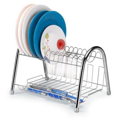 Imagem de Escorredor Max Duplo Arthi de Louças Secador de Pratos e Talheres Com 