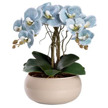 Imagem de Arranjo De Orquídea 4 Hastes Flor Artificial Centro de Mesa Decorativo