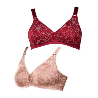 Imagem de Kit com 2 Sutiãs Sustentação Olimpo Anizete Demillus 61741 Taça B Colo