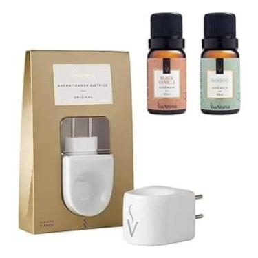 Imagem de Kit Difusor Aromatizador Elétrico Original de tomada porcelana com 2 E