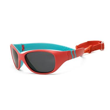 Imagem de Real Kids Shades Óculos de sol Adventure para bebês, crianças pequenas – 100% de proteção UVA UVB, lentes de policarbonato, inquebráveis, armações envolventes (bebê 0+, coral/turquesa claro, polarizado)