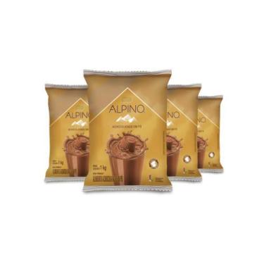 Imagem de Kit 4 Pacotes Achocolatado Em Pó Alpino 1 Kg Original Nestlé