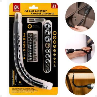 Imagem de Kit Eixo Extensor Adaptador Soquetes Philips Torx 21 Peças - SQ Comérc