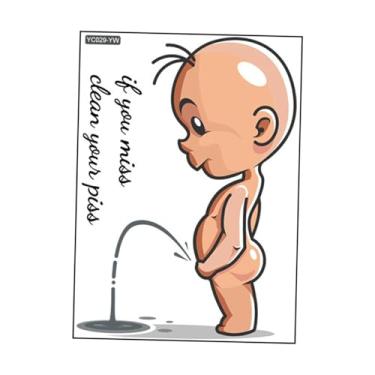 Imagem de Kuntesetty Adesivo Decorativo para Tampa de Assento de Vaso Sanitário, Adesivo para Menino Fazendo Xixi para Cisterna de Banheiro