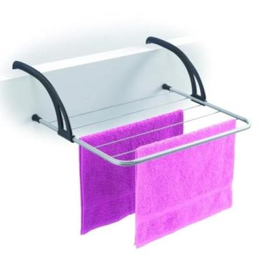 Imagem de Varal Portátil Para Apartamento Para Janela e Parede Secador De Roupas Prático e Retrátil