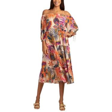 Imagem de Trina Turk Vestido midi floral tomara que caia, Multi, M