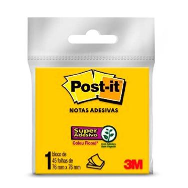Imagem de Post-it, 3M, Bloco de Notas Adesivas, Amarelo, 76mm x 76mm, 45 Folhas
