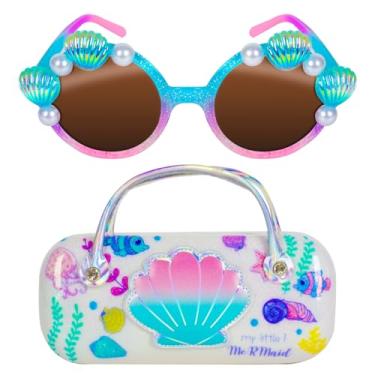 Imagem de PinkSheep Óculos de sol para meninas, óculos de sol polarizados para bebês e crianças, unicórnio, oval, coração, proteção UV400, Concha, One Size