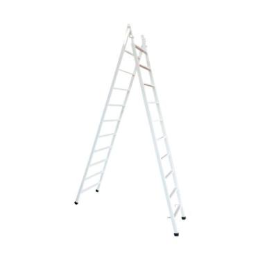 Imagem de Escada Extensiva em Aço 10x18 Degraus Branco - METALFER, BRANCO