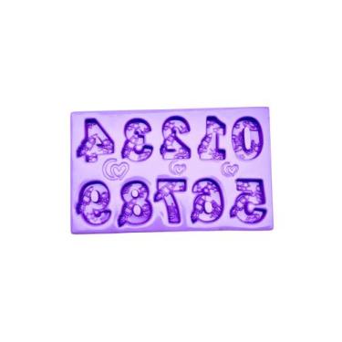 Imagem de F1649 molde de silicone mini alfabeto astronauta confeitaria biscuit -