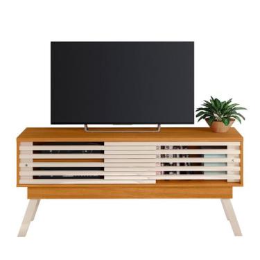 Imagem de Bancada Frizz 1.5 TVs Até 65 Cinamomo Off White 506139 Madetec