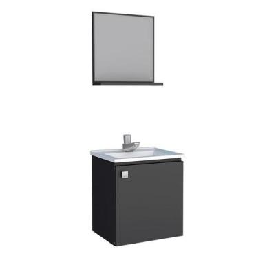 Imagem de Conjunto Para Banheiro Aço Cacau 40 Cozimax Preto