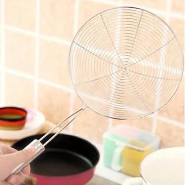 Imagem de Escumadeira de Inox para Fritura Pastel Coxinha - 38CMX17CM - clink