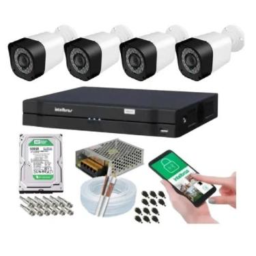 Imagem de Kit 4 Câmeras de Segurança 720p Com Dvr 8 Canais E Hd Incluso - Intelb