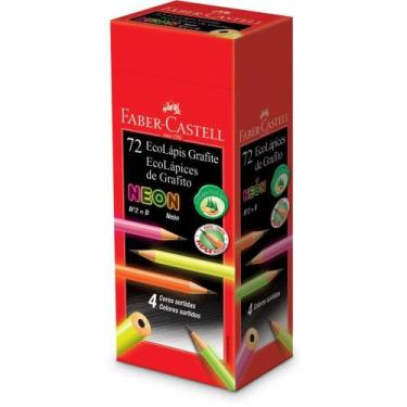 Imagem de Lápis Preto Redondo Ecolápis 1205 MAX Neon - Caixa com 72 - Faber Cast