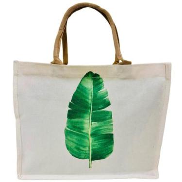 Imagem de Bolsa Estampada de Praia Feminina Colorida Verão Sacola Verde para Pis