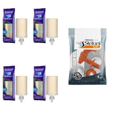 Imagem de Kit 04 un Vela Stéfani Declorante Dupla Ação Carvão Ativado + 01 un To