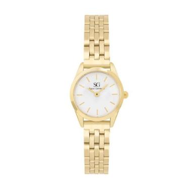 Imagem de Relógio Feminino Luxo Dourado Mini Belle Gold 24mm - Geral