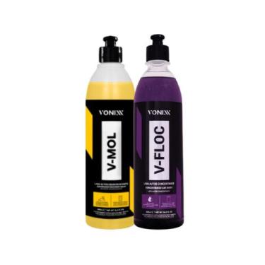 Imagem de Kit Shampoo Automotivo Vonixx Vfloc 500ml E Vmol 500ml