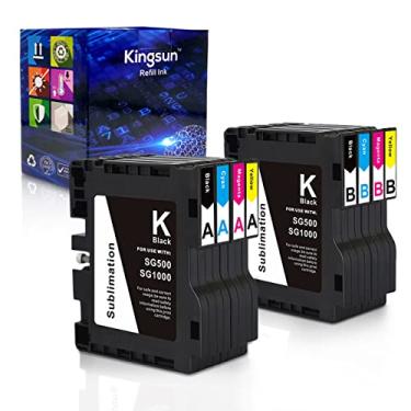 Imagem de Cartucho de tinta de sublimação compatível com impressora Sawgrass Virtuoso SG500 SG1000 (2 pretos, 2 cianos, 2 magentas, 2 amarelos, 8 pacotes) A+B Series 2