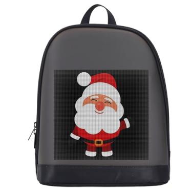 Imagem de Mochila de LED, mochila de laptop com tela de LED para animação de pixel art DIY com tela programável, controle de aplicativo, mochila de LED personalizável para homens ou mulheres