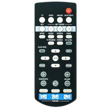 Imagem de Controle remoto substituto FSR86 ZP80780 compatível com Yamaha YSP-1600 YSP1600 SRT-1500 SRT1500 MusicCast Sound Bar Soundbar