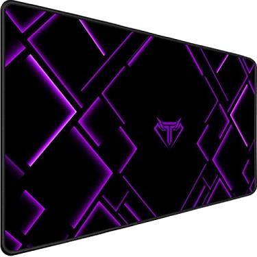 Imagem de TEDNETGO Mouse pad grande estendido para jogos, mouse pads longos, mouse pad grande extra grande com borda costurada, tapete de teclado de computador antiderrapante 2GG para