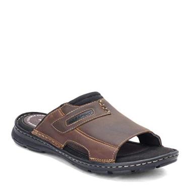 Imagem de Rockport Sandália masculina Darwyn 2 Slide, Couro marrom Ii, 39