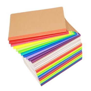 Imagem de FAWTEEM Pacote com 48 cadernos A5 Kraft, páginas em branco - 60 páginas (30 folhas), caderno de esboços a granel, caderno de composição Kraft pequeno de 21 x 14 cm