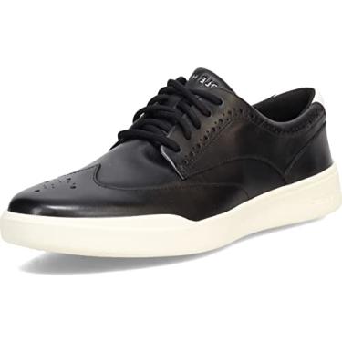 Imagem de Cole Haan Grand Crosscourt Wingtip Tênis masculino, Preto/Blanc De Blanc, 42