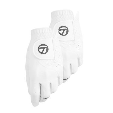 Imagem de TaylorMade Golf Luvas Stratus Tech Pacote com 2 (branca, mão direita, grande), branca (larga, usada na mão direita)
