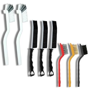 Imagem de Betanull Conjunto de escovas de limpeza, cerdas duras, multiuso, limpeza profunda, cozinha, banheiro, argamassa, frestas, pia, cantos, espaços apertados, garrafa, copo, liquidificador e muito mais