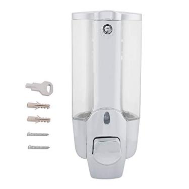 Imagem de Dispensador de sabonete e chuveiro para montagem em parede, shampoo líquido de 350ML, bomba desinfetante para as mãos para banheiro, cozinha, design versátil, fácil instalação e (Unilateral)
