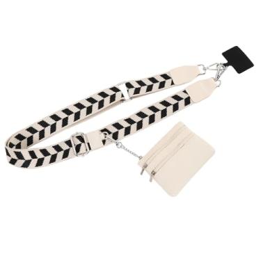 Imagem de Alça de Telefone Com Zíper Bolsa Carteira crachá Comprimento Ajustável para Chaves Cartões Telefone