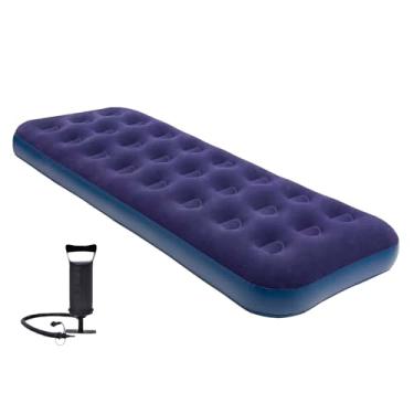 Imagem de Outraveler Colchão de ar de tamanho único, cama inflável com bomba e travesseiros, colchão inflável para acampamento e casa