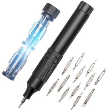 Imagem de Conjunto de chaves de fenda pequenas 24 em 1, conjunto de mini chaves de fenda magnéticas, kit de ferramentas de reparo para óculos, joias, relógio, computador, câmeras, eletrônicos, telefone (cinza)